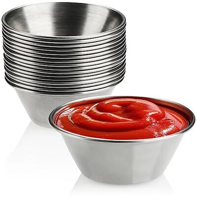 com-four ® 16 x sauskommen Ø 6 cm van roestvrij staal, kleine kommen com-four ® 16 x sauskommen Ø 6 cm van roestvrij staal, kleine kommen