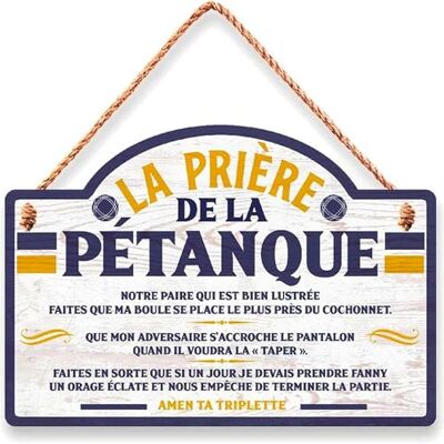STC Petanque Gebed houten hangbord / afmetingen: 20 x 14 x 0,6 cm STC Petanque Gebed houten hangbord / afmetingen: 20 x 14 x 0,6 cm