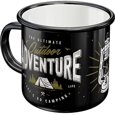 ART Retro emaille mok, outdoor adventure cadeau-idee voor campingliefhebbers, campingbeker, vintage design, 360 ml ART Retro emaille mok, outdoor adventure cadeau-idee voor campingliefhebbers, campingbeker, vintage design, 360 ml