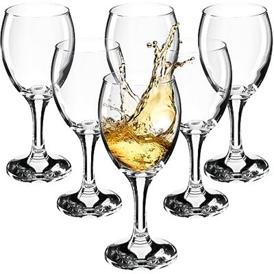 KADAX Elegant glas voor rode en witte wijn, steelglazen om te serveren (6 x 200 ml) KADAX Elegant glas voor rode en witte wijn, steelglazen om te serveren (6 x 200 ml)