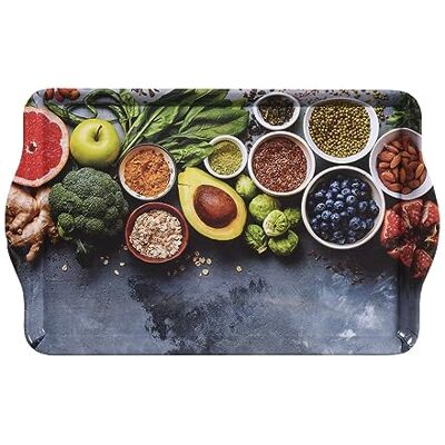Kesper 77430 Melamine dienblad, 48 x 30 x 3,5 cm, motief Healthy Kitchen Kesper 77430 Melamine dienblad, 48 x 30 x 3,5 cm, motief Healthy Kitchen