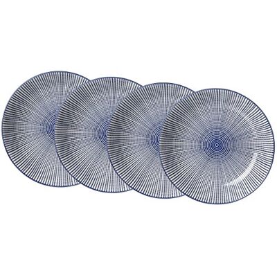Ritzenhoff & Breker Soepborden Royal Makoto, 4-delig, diameter 20,5 cm, porselein, blauw/wit Ritzenhoff & Breker Soepborden Royal Makoto, 4-delig, diameter 20,5 cm, porselein, blauw/wit