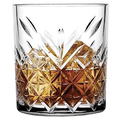 Pasabahce Set van 6 "Timeless" whiskyglazen, artikelnummer: 52790, tijdloos design, kristalglas, hoogte 9,6 cm, inhoud: 345 ml Pasabahce Set van 6 "Timeless" whiskyglazen, artikelnummer: 52790, tijdloos design, kristalglas, hoogte 9,6 cm, inhoud: 345 ml