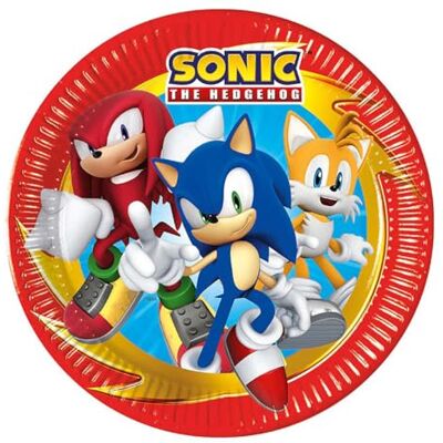 Procos Sonic The Hedgehog borden, 23 cm, 8 stuks Procos Sonic The Hedgehog borden, 23 cm, 8 stuks