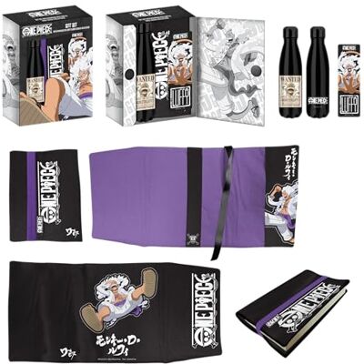 HÔMADICT Homadict One Piece Luffy Gear 5 thermosfles + Manga-bescherming Decoratieve doos in Manga-stijl Officiële licentie HÔMADICT Homadict One Piece Luffy Gear 5 thermosfles + Manga-bescherming Decoratieve doos in Manga-stijl Officiële licentie