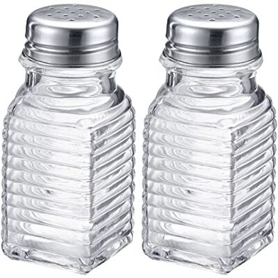 Westmark Porto universele strooier 2 stuks, elk 75 ml Hoekig design voor huis en horeca, antislip reliëf, vaatwasmachinebestendig, BPA-vrij, roestvrij staal/glas, 63172270 Westmark Porto universele strooier 2 stuks, elk 75 ml Hoekig design voor huis en horeca, antislip reliëf, vaatwasmachinebestendig, BPA-vrij, roestvrij staal/glas, 63172270