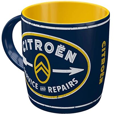 ART Retro koffiemok, 330 ml, Citroen Service & Repairs cadeau-idee voor Citroen fans, officieel gelicentieerd product (OLP), keramische mok, vintage design ART Retro koffiemok, 330 ml, Citroen Service & Repairs cadeau-idee voor Citroen fans, officieel gelicentieerd product (OLP), keramische mok, vintage design