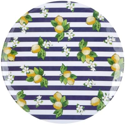KASANOVA Ronde schaal van melamine citroenen KASANOVA Ronde schaal van melamine citroenen