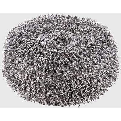 La Briantina Schuurrietje van roestvrij staal, 50 gram stalen gespspons, rietje Ø 10 cm voor potten en servies La Briantina Schuurrietje van roestvrij staal, 50 gram stalen gespspons, rietje Ø 10 cm voor potten en servies