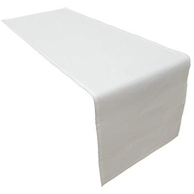 Lemos Home Hoogwaardige tafelloper van katoen. Tafeldoek, tafelkleed. Grote keuze aan kleuren. (Wit) Lemos Home Hoogwaardige tafelloper van katoen. Tafeldoek, tafelkleed. Grote keuze aan kleuren. (Wit)