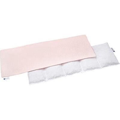 Medi Partners Warmtekussen met kersenpitten, 60 x 20 cm, 800 g, 100% wafelkatoen, 5 aparte ruimtes, afneembare hoes (Lichtroze) Medi Partners Warmtekussen met kersenpitten, 60 x 20 cm, 800 g, 100% wafelkatoen, 5 aparte ruimtes, afneembare hoes (Lichtroze)