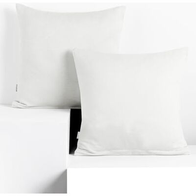 DecoKing Set van 2 kussenslopen 40 x 40 cm jersey 100% gekamd katoen ritssluiting wit amber Witte ritssluiting DecoKing Set van 2 kussenslopen 40 x 40 cm jersey 100% gekamd katoen ritssluiting wit amber Witte ritssluiting