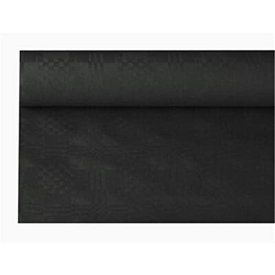 PAPSTAR 11351 papieren tafelkleed met damast reliëf 8 m x 1,2 m, zwart PAPSTAR 11351 papieren tafelkleed met damast reliëf 8 m x 1,2 m, zwart