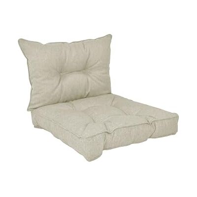 POKAR Set van 2 zitkussens rotan beige 50 x 50 x 10 cm + rugleuning 50 x 40 x 10 cm POKAR Set van 2 zitkussens rotan beige 50 x 50 x 10 cm + rugleuning 50 x 40 x 10 cm