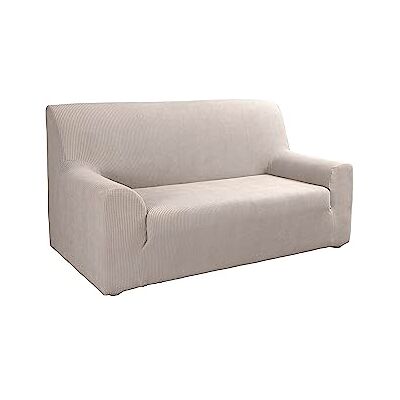 Tural Elastische bankovertrek, beige, 3-zits (180-230 cm), rekbare deken, barrière tegen mijten, verkrijgbaar in verschillende kleuren en maten Tural Elastische bankovertrek, beige, 3-zits (180-230 cm), rekbare deken, barrière tegen mijten, verkrijgbaar in verschillende kleuren en maten