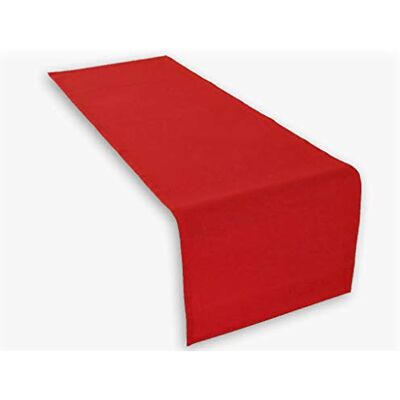 Lemos Home Hoogwaardige tafelloper van katoen. Tafellaken, Tafelkleed. Grote keuze aan kleuren. (rood) Lemos Home Hoogwaardige tafelloper van katoen. Tafellaken, Tafelkleed. Grote keuze aan kleuren. (rood)