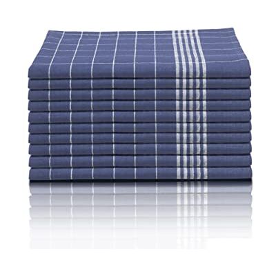 Glart 48BI2 Set van 10 theedoeken, 50 x 70 cm, van 100% katoen, blauw, Oeko-Tex Standard 100, voorgewassen voor keuken en servies Glart 48BI2 Set van 10 theedoeken, 50 x 70 cm, van 100% katoen, blauw, Oeko-Tex Standard 100, voorgewassen voor keuken en servies
