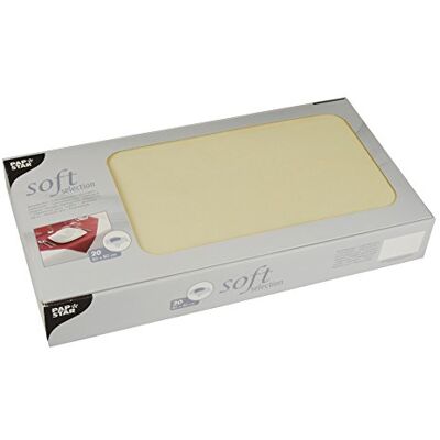 PAPSTAR , Set van 20 niet-geweven tafelkleden "soft selection", 80 x 80 cm, crèmekleurig PAPSTAR , Set van 20 niet-geweven tafelkleden "soft selection", 80 x 80 cm, crèmekleurig