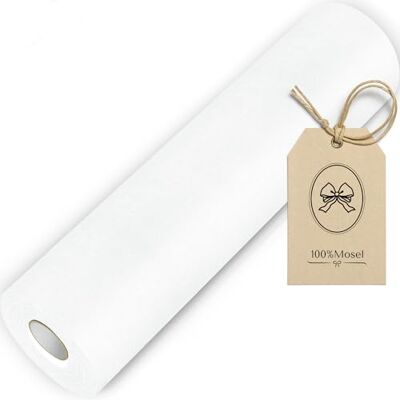 100%Mosel Tafelloper van vlies, wit (30 cm x 25 m), decoratief tafelkleed voor verjaardagen, bruiloften en speciale gelegenheden 100%Mosel Tafelloper van vlies, wit (30 cm x 25 m), decoratief tafelkleed voor verjaardagen, bruiloften en speciale gelegenheden