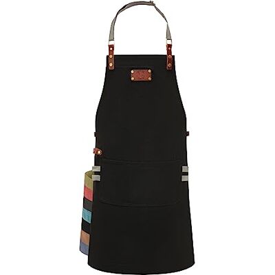 Ess-Nische ® Keukenschort voor mannen en vrouwen, ideaal als cadeau voor mannen, oma of opa. Extra lang denim schort, meerdere kleuren Eén maat Ess-Nische ® Keukenschort voor mannen en vrouwen, ideaal als cadeau voor mannen, oma of opa. Extra lang denim schort, meerdere kleuren Eén maat