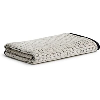 Möve Eden Douchehanddoek, velours, 80 x 150 cm, Made in Germany, 80% katoen, 20% linnen, natuur/zwart (beige) Möve Eden Douchehanddoek, velours, 80 x 150 cm, Made in Germany, 80% katoen, 20% linnen, natuur/zwart (beige)