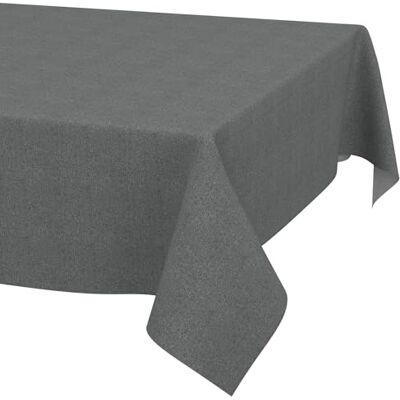 ANRO Afwasbaar tafelkleed in linnenlook, donkergrijs, rechthoekig, 240 x 140 cm, tuintafelkleed voor binnen en buiten, waterdicht, vuilafstotend, onderhoudsvriendelijk, snijrand linge de table en tissu enduit – anti-taches et imperméable, facile d’entre ANRO Afwasbaar tafelkleed in linnenlook, donkergrijs, rechthoekig, 240 x 140 cm, tuintafelkleed voor binnen en buiten, waterdicht, vuilafstotend, onderhoudsvriendelijk, snijrand linge de table en tissu enduit – anti-taches et imperméable, facile d’entre
