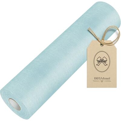 100%Mosel Tafelloper van vlies, lichtblauw (30 cm x 25 m), decoratief tafelkleed voor verjaardagen, bruiloften en speciale gelegenheden 100%Mosel Tafelloper van vlies, lichtblauw (30 cm x 25 m), decoratief tafelkleed voor verjaardagen, bruiloften en speciale gelegenheden