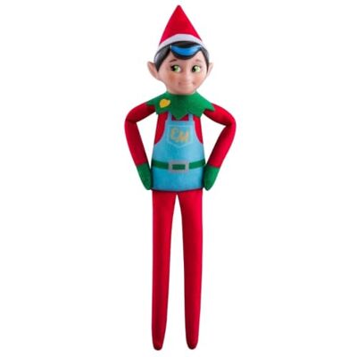 The Elf on the Shelf Elf Mates pop Chef Bruin Haar Bevat een feestelijke rode outfit met een blauw schort en thema-accessoires voor een fantasierijke vakantie. The Elf on the Shelf Elf Mates pop Chef Bruin Haar Bevat een feestelijke rode outfit met een blauw schort en thema-accessoires voor een fantasierijke vakantie.
