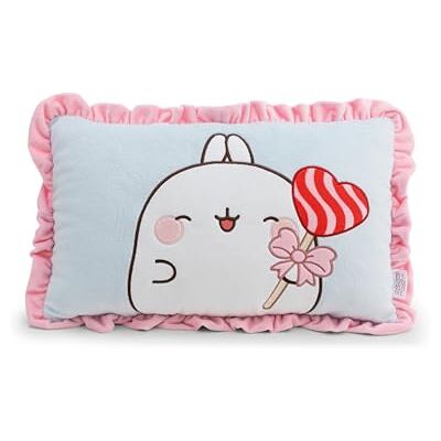 NICI Molang kussen, 43 x 25 cm, blauw 62790 Zacht knuffeldier voor kinderen en volwassenen, ideaal voor thuis, kleuterschool of onderweg NICI Molang kussen, 43 x 25 cm, blauw 62790 Zacht knuffeldier voor kinderen en volwassenen, ideaal voor thuis, kleuterschool of onderweg