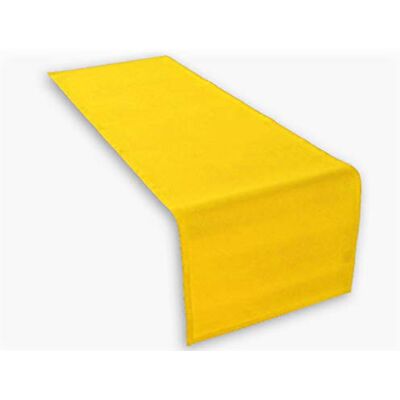 Lemos Home Hoogwaardige tafelloper van katoen. Tafellaken, tafelkleed. Grote keuze aan kleuren. (Geel) Lemos Home Hoogwaardige tafelloper van katoen. Tafellaken, tafelkleed. Grote keuze aan kleuren. (Geel)
