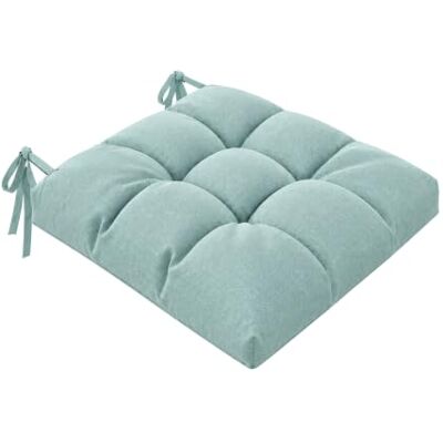 PETTI Artigiani Italiani Kussens voor keukenstoel, set van 6 kussens voor keukenstoelen, keukenstoelhoezen van katoen met veters, water, 100% Made in Italy PETTI Artigiani Italiani Kussens voor keukenstoel, set van 6 kussens voor keukenstoelen, keukenstoelhoezen van katoen met veters, water, 100% Made in Italy