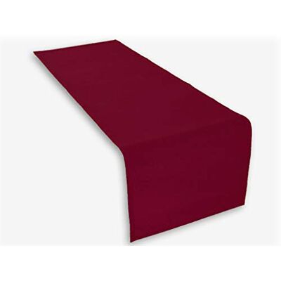 Lemos Home Hoge kwaliteit tafelloper van katoen. Tafeldoek, tafelkleed. Grote keuze aan kleuren. (wijnrood) Lemos Home Hoge kwaliteit tafelloper van katoen. Tafeldoek, tafelkleed. Grote keuze aan kleuren. (wijnrood)