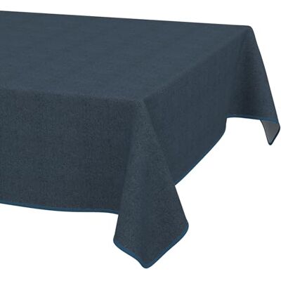 ANRO Afwasbaar tafelkleed in linnenlook, donkerblauw, rechthoekig, 240 x 140 cm, tuintafelkleed voor binnen en buiten, waterafstotend, vuilafstotend, onderhoudsvriendelijk, met zoom avec ourlet passepoilé – lavable à 30 °C – idéale pour jardin, terrasse ANRO Afwasbaar tafelkleed in linnenlook, donkerblauw, rechthoekig, 240 x 140 cm, tuintafelkleed voor binnen en buiten, waterafstotend, vuilafstotend, onderhoudsvriendelijk, met zoom avec ourlet passepoilé – lavable à 30 °C – idéale pour jardin, terrasse