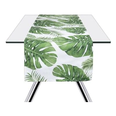 Excelsa Tafelloper van katoen, groen, 45 x 140 cm Excelsa Tafelloper van katoen, groen, 45 x 140 cm