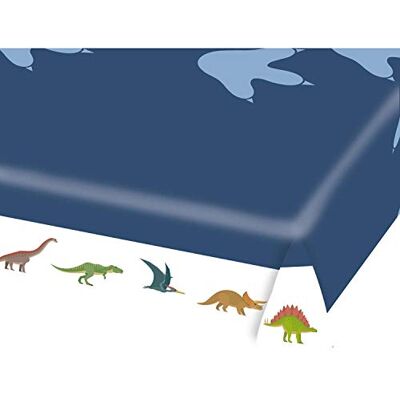 amscan Generique Tafelkleed van blauw papier, grote dinosaurussen, Eén maat amscan Generique Tafelkleed van blauw papier, grote dinosaurussen, Eén maat