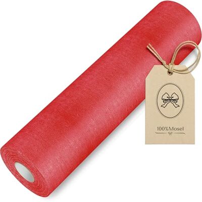 100%Mosel Tafelloper van vlies, rood (30 cm x 25 m), decoratief tafelkleed voor verjaardagen, bruiloften en speciale gelegenheden 100%Mosel Tafelloper van vlies, rood (30 cm x 25 m), decoratief tafelkleed voor verjaardagen, bruiloften en speciale gelegenheden