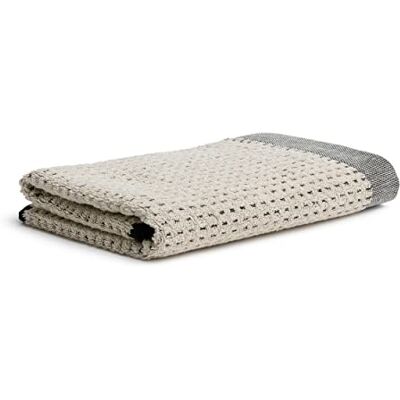 Möve Eden Saunahanddoek Eden piqué-structuur met buiszoom, 80 x 200 cm, Made in Germany, 80% katoen / 20% linnen, natuur/zwart (beige) Möve Eden Saunahanddoek Eden piqué-structuur met buiszoom, 80 x 200 cm, Made in Germany, 80% katoen / 20% linnen, natuur/zwart (beige)