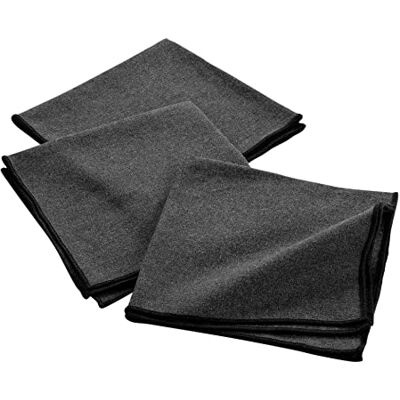 Douceur d'Intérieur 3 servetten, 40 x 40 cm, katoen, effen, mistraline, antraciet Douceur d'Intérieur 3 servetten, 40 x 40 cm, katoen, effen, mistraline, antraciet
