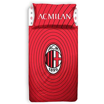 ACM 1899 Hermet A.C. Milan beddengoed voor twijfelaar, 100% katoen, rood zwart ACM 1899 Hermet A.C. Milan beddengoed voor twijfelaar, 100% katoen, rood zwart