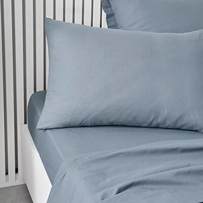 TODAY Essential Set van 2 kussenslopen, 50 x 70 cm, 100% katoen, effen, denim TODAY Essential Set van 2 kussenslopen, 50 x 70 cm, 100% katoen, effen, denim