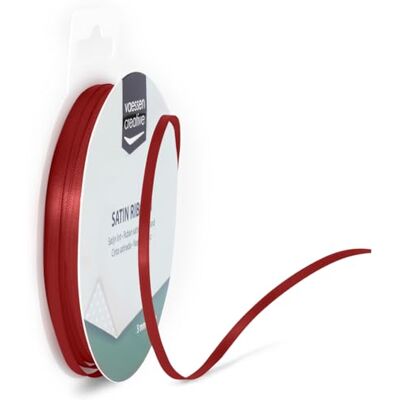 Creative Satijnen lint, rood, 3 mm x 10 m, elegante glans voor het maken van kaarten, scrapbooks, cadeauverpakking en andere knutselprojecten, 3 mm, set van 10 stuks Creative Satijnen lint, rood, 3 mm x 10 m, elegante glans voor het maken van kaarten, scrapbooks, cadeauverpakking en andere knutselprojecten, 3 mm, set van 10 stuks