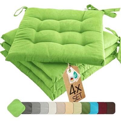 etérea Himmlische Qualität Tuinstoelkussen, 40 x 40 cm, stoelkussen, 4-delig, groen etérea Himmlische Qualität Tuinstoelkussen, 40 x 40 cm, stoelkussen, 4-delig, groen