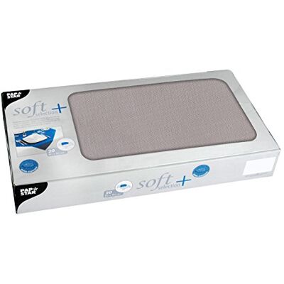 PAPSTAR , Fleece tafelkleed "soft selection plus", 80 x 80 cm, grijs, 20 stuks PAPSTAR , Fleece tafelkleed "soft selection plus", 80 x 80 cm, grijs, 20 stuks