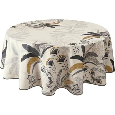 Le linge de Jules Tafelkleed, vuilafstotend, palmbomen, rond, 160 cm Le linge de Jules Tafelkleed, vuilafstotend, palmbomen, rond, 160 cm