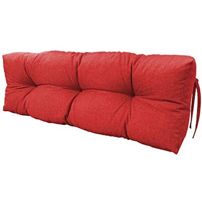 chilly pilley europalletkussen met vlokken van schuim, geschikt voor palletmeubels, rugkussen, zitkussen en zijkussen, verkrijgbaar als set met meerdere kussens (rugkussen 120 x 40 cm, rood) chilly pilley europalletkussen met vlokken van schuim, geschikt voor palletmeubels, rugkussen, zitkussen en zijkussen, verkrijgbaar als set met meerdere kussens (rugkussen 120 x 40 cm, rood)