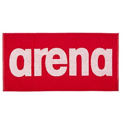 ARENA Handdoek van katoen, zacht, rood-wit, Eén maat ARENA Handdoek van katoen, zacht, rood-wit, Eén maat