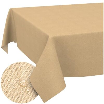 ANRO Afwasbaar tafelkleed in linnenlook, rechthoekig, 300 x 140 cm, tuintafelkleed voor binnen en buiten, waterdicht, vuilafstotend, onderhoudsvriendelijk, snijrand lavable à 30 °C – idéale pour jardin, terrasse et salle à manger – linge de table en tis ANRO Afwasbaar tafelkleed in linnenlook, rechthoekig, 300 x 140 cm, tuintafelkleed voor binnen en buiten, waterdicht, vuilafstotend, onderhoudsvriendelijk, snijrand lavable à 30 °C – idéale pour jardin, terrasse et salle à manger – linge de table en tis