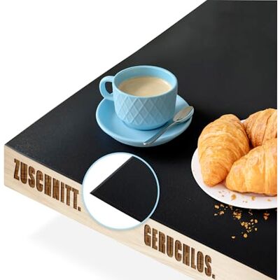 KARAT Tafelfolie, gekleurd, met afgeschuinde rand, tafelkleed op maat, kleur en grootte naar keuze, beschermfolie, tafelbescherming, tafelbescherming, zwart (Empire Black, B 90 x L 160 cm) KARAT Tafelfolie, gekleurd, met afgeschuinde rand, tafelkleed op maat, kleur en grootte naar keuze, beschermfolie, tafelbescherming, tafelbescherming, zwart (Empire Black, B 90 x L 160 cm)