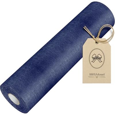 100%Mosel tafelloper van vlies, donkerblauw (30 cm x 25 m), decoratief tafelkleed voor verjaardagen, bruiloften en speciale gelegenheden 100%Mosel tafelloper van vlies, donkerblauw (30 cm x 25 m), decoratief tafelkleed voor verjaardagen, bruiloften en speciale gelegenheden