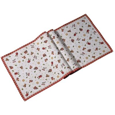 Villeroy & Boch Toy's Delight Runner Gobelin Xl tafelloper met kerstmotieven van katoen en polyester, meerkleurig, 49 x 143 cm Villeroy & Boch Toy's Delight Runner Gobelin Xl tafelloper met kerstmotieven van katoen en polyester, meerkleurig, 49 x 143 cm